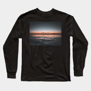 Dawn at an Icy Beach in Tracadie, New Brunswick Canada v3 Long Sleeve T-Shirt